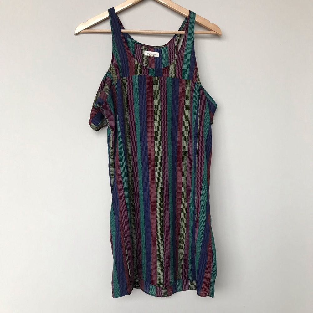 Off the Shoulder Striped Dress